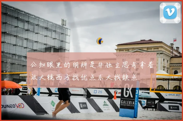 公知眼里的明辨是非独立思考拿着放大镜西方找优点东大找缺点